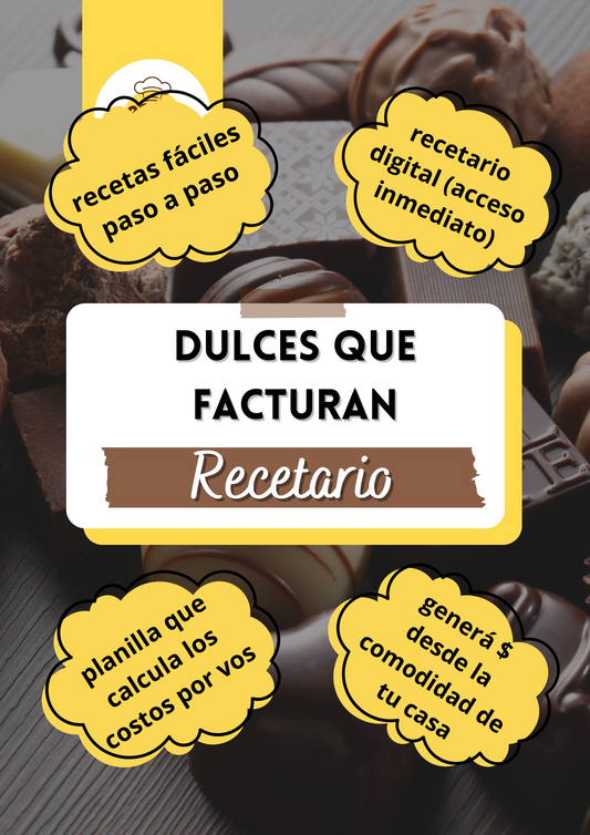 Dulces Que Facturan: Mega pack de Repostería + Plantilla Automática de Costos Excel